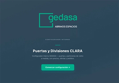 Configurador de puertas y divisiones CLARA