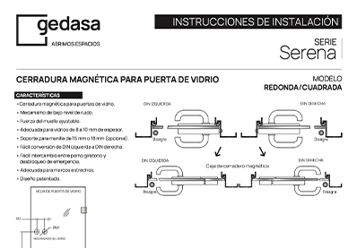 Instrucciones de instalación de una cerradura magnética